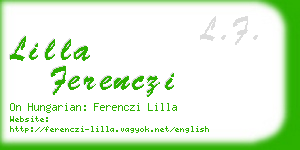lilla ferenczi business card